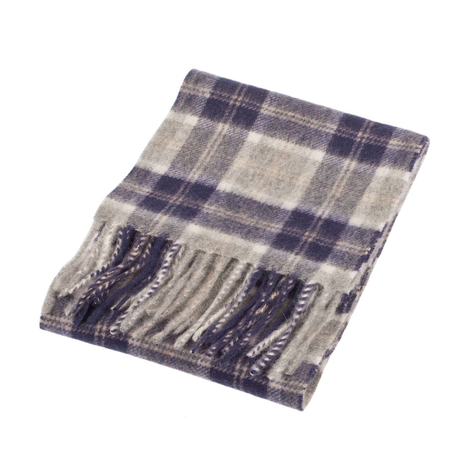 Cashmere Tartan Mini Scarf Bannockbane Silver