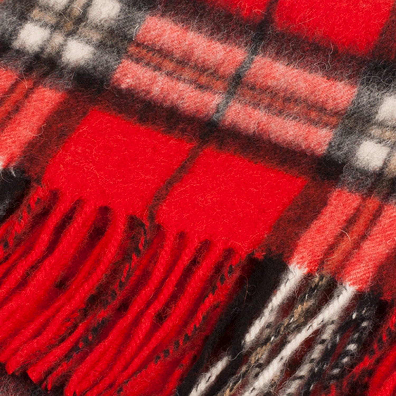 Edinburgh 100% Lambswool Tartan Scarf Thomson Red