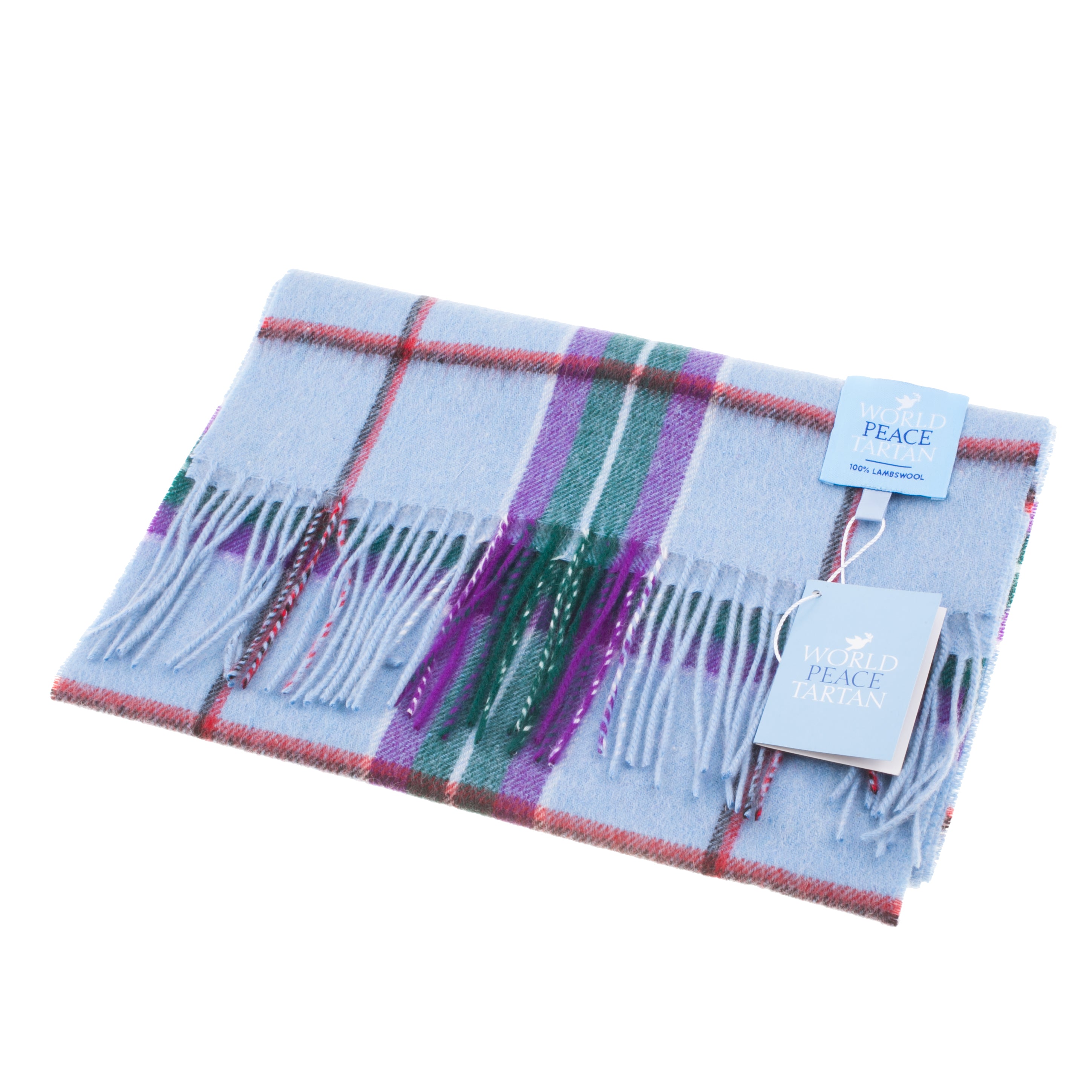 World Peace Tartan 100% Lambswool Scarf