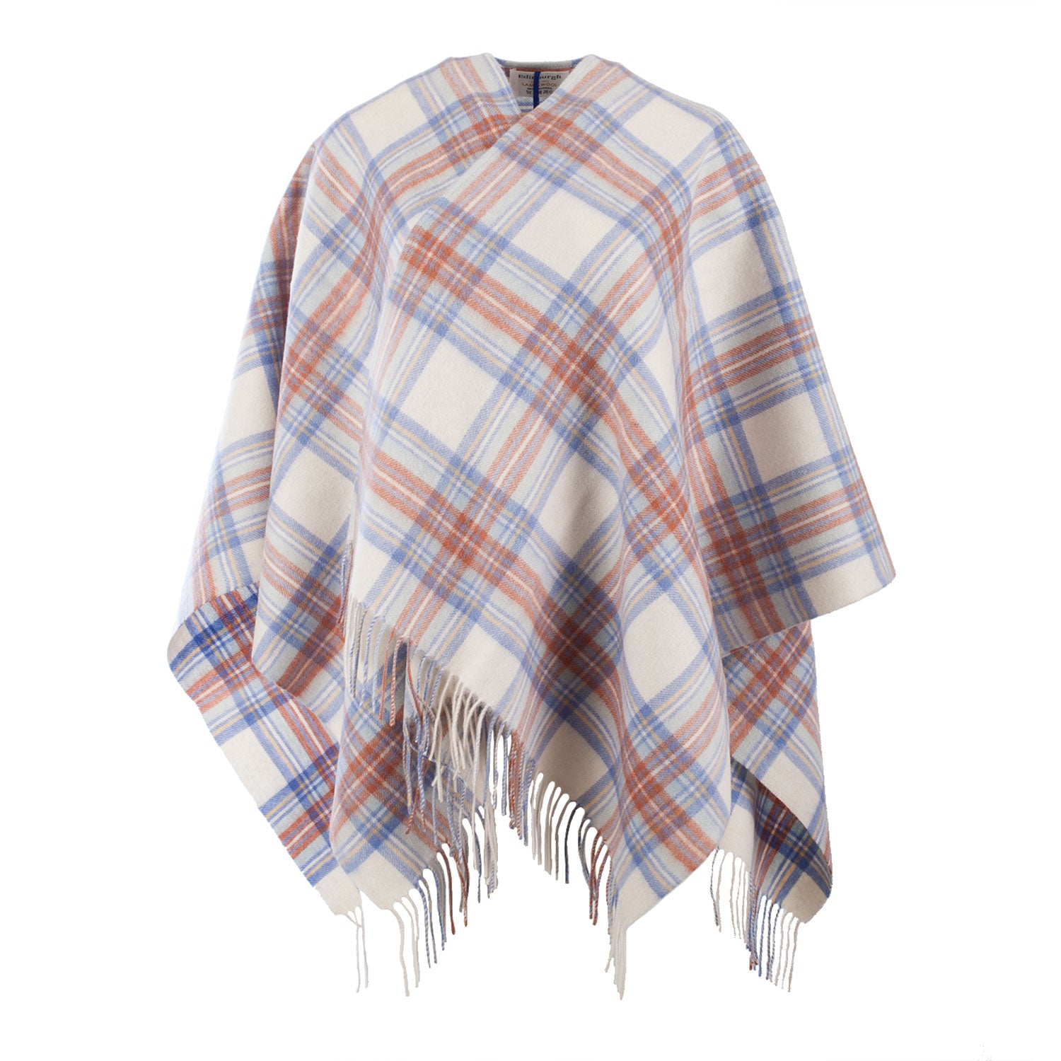 Mini Me Childrenās Cape Edinburgh Lambswool Stewart Muted Blue