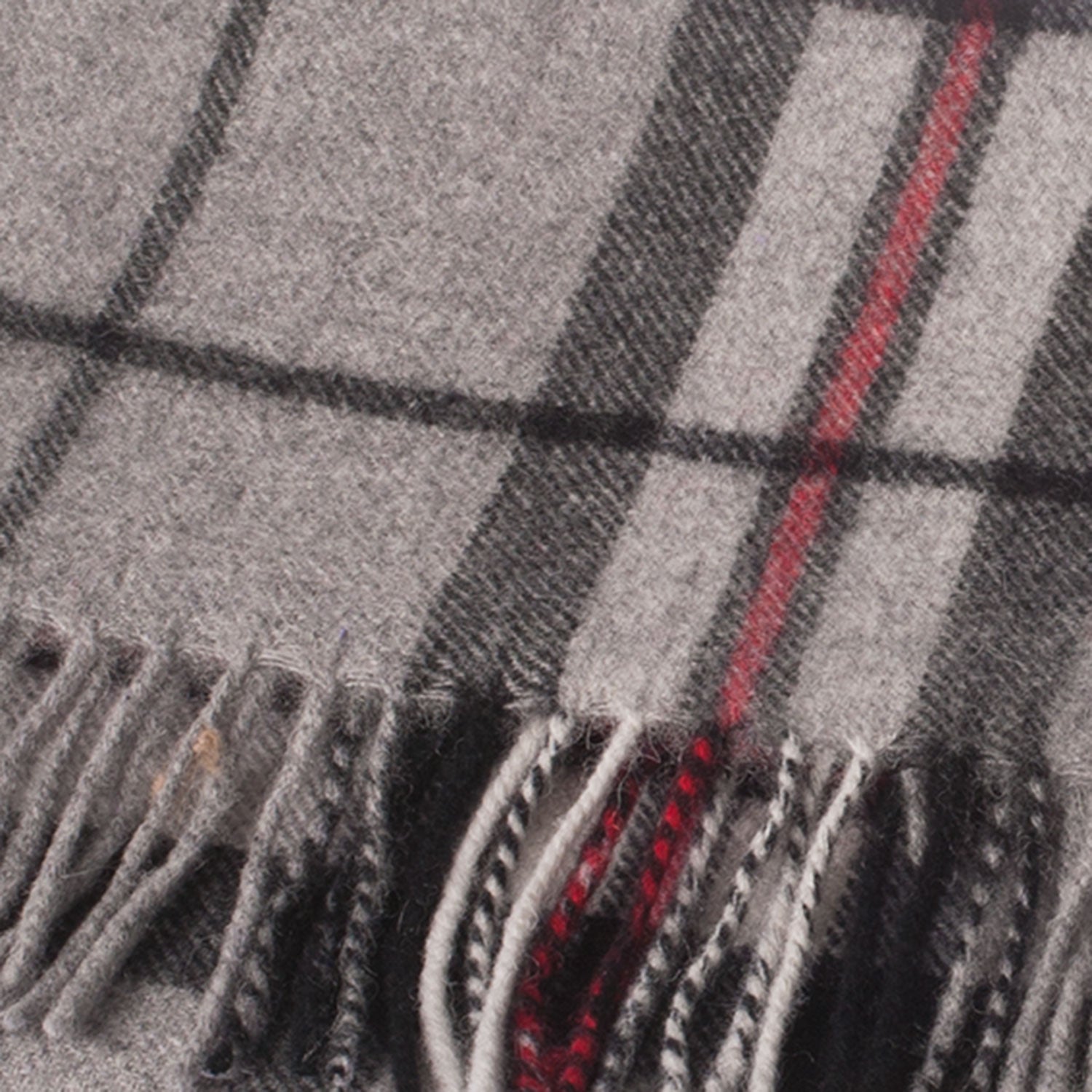 Edinburgh 100% Lambswool Tartan Scarf Thomson Grey
