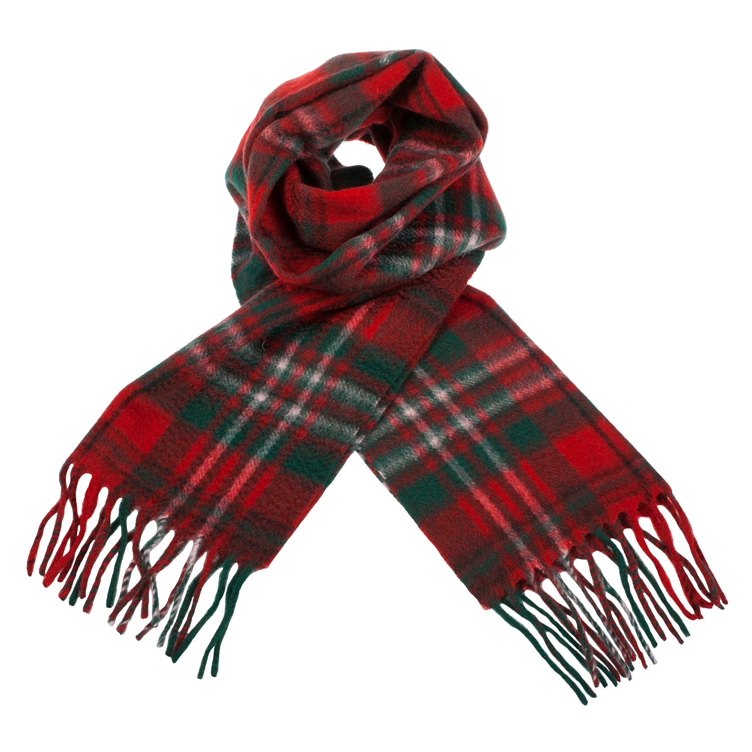 Cashmere Scottish Tartan Clan Scarf Scott Red