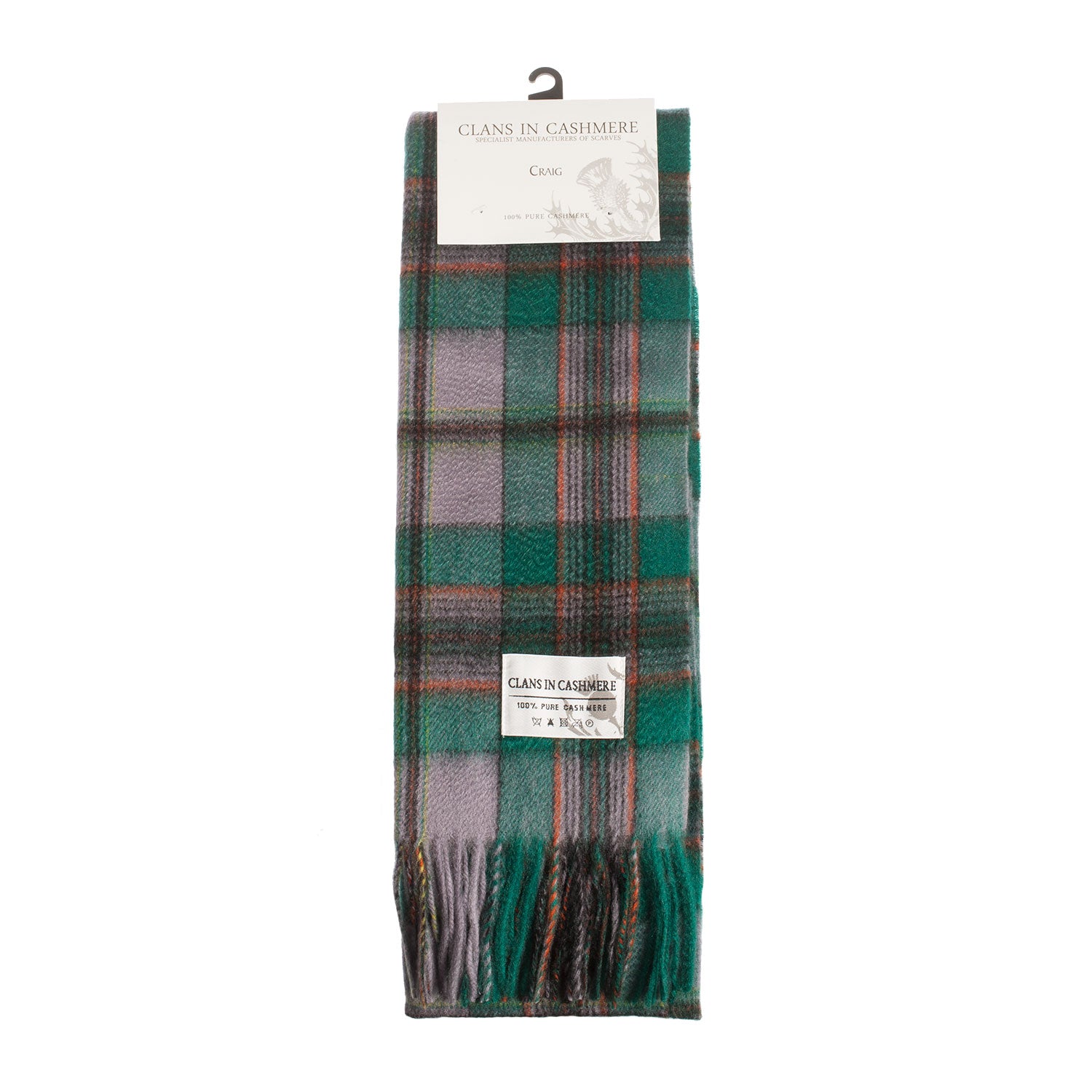 Cashmere Scottish Tartan Clan Scarf Craig
