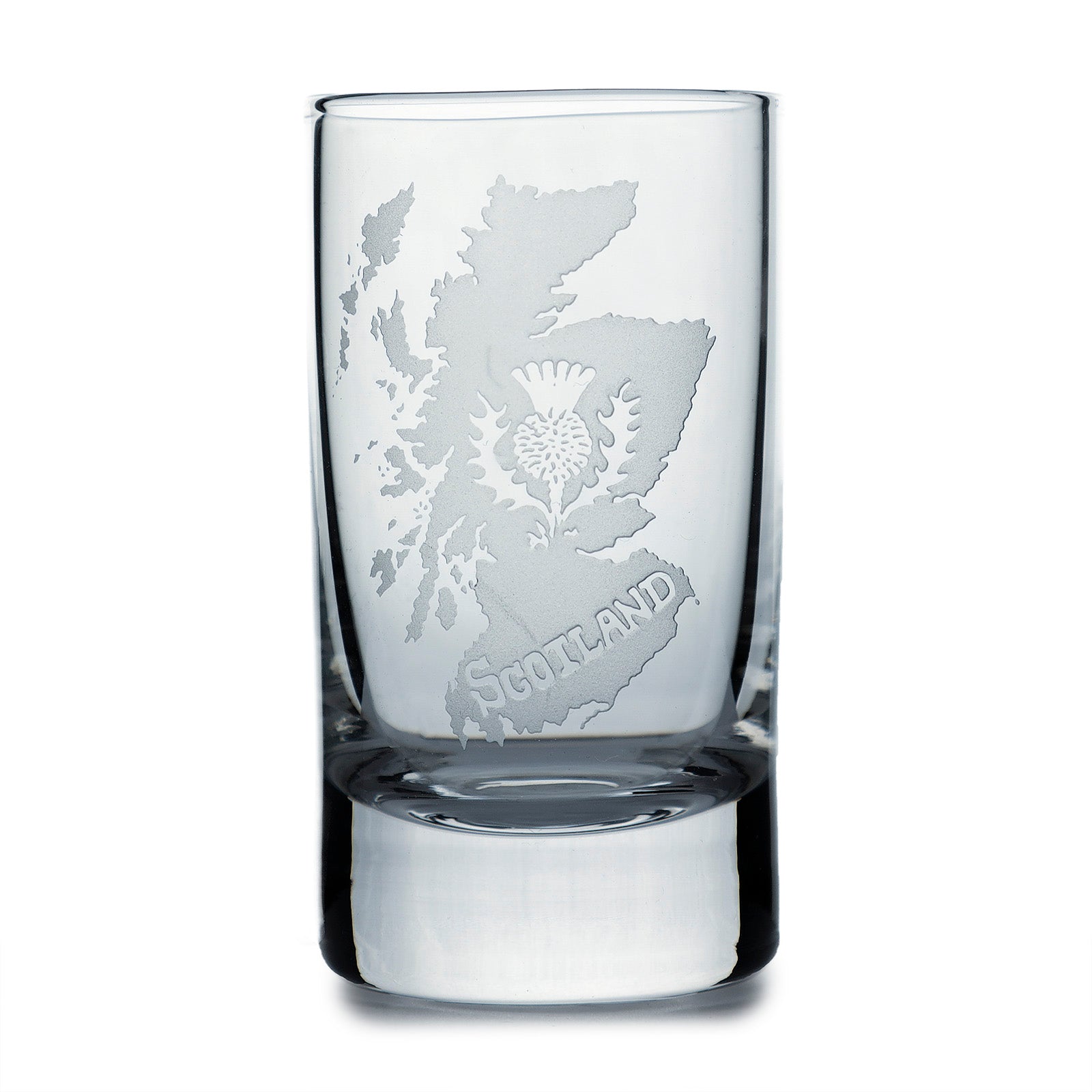 Collins Crystal Clan Shot Glass Scotland Map