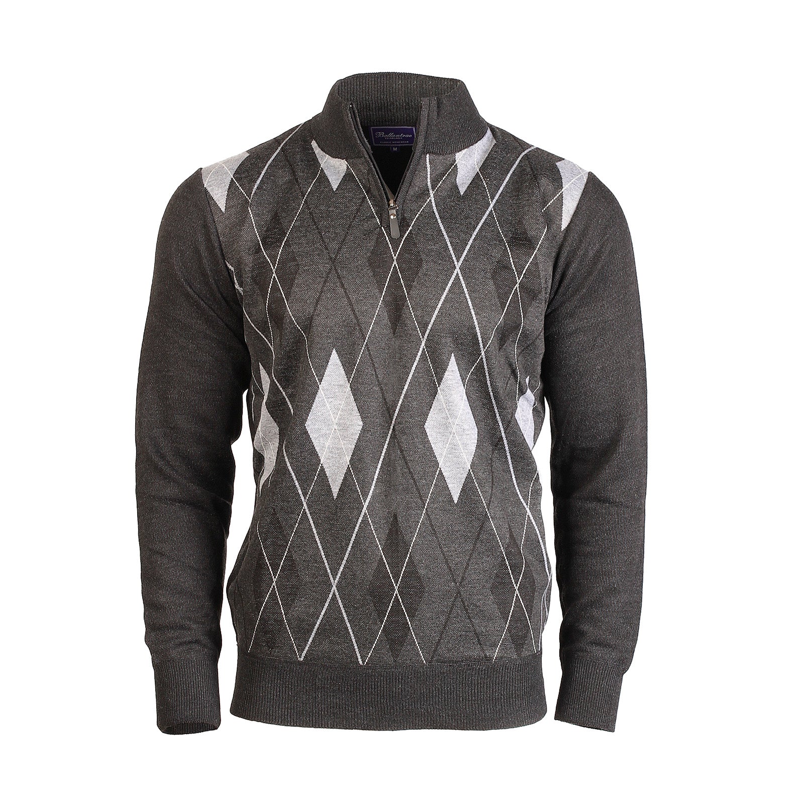 Argyle Ballantrae Jumper Half Zip Charcoal