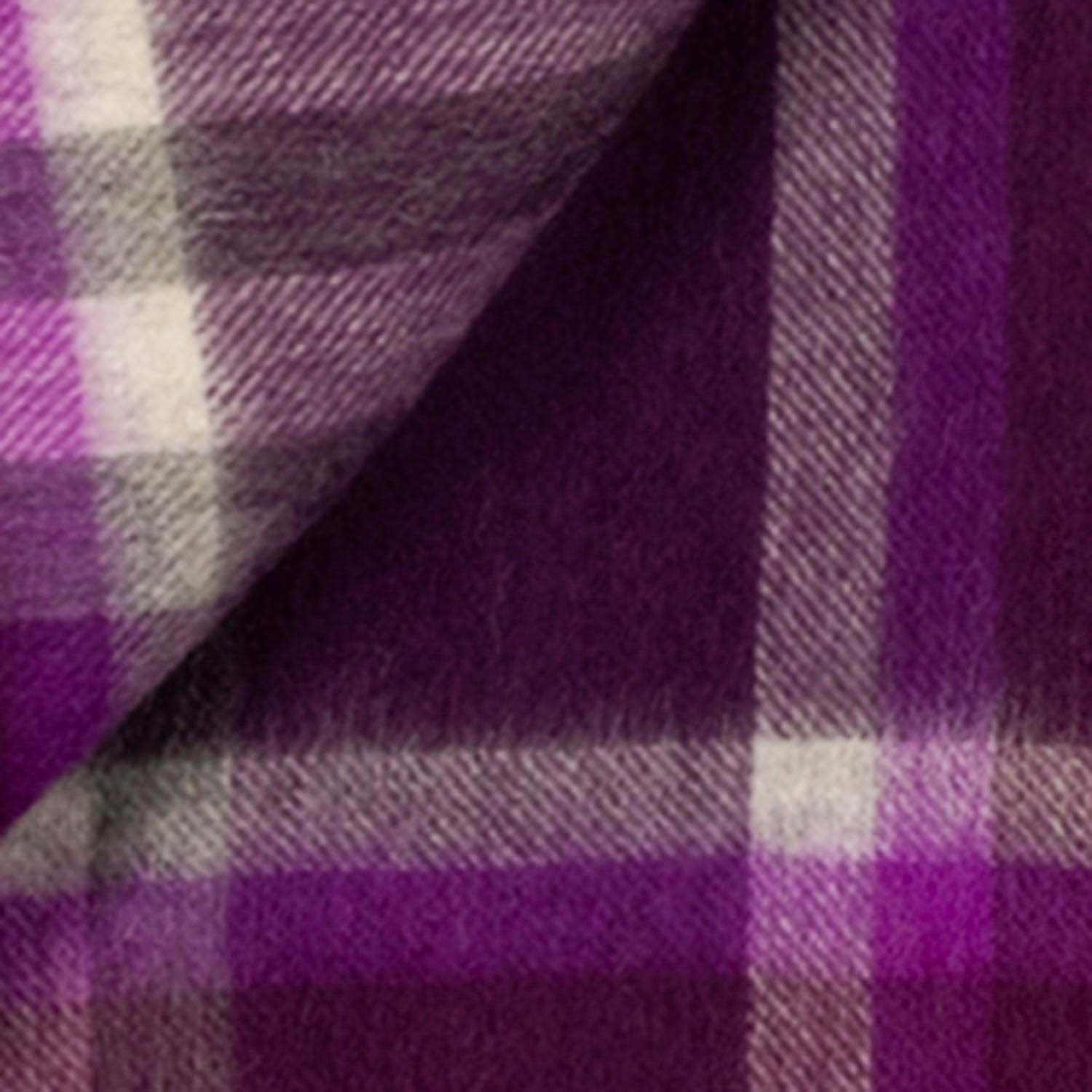Chequer Tartan 90/10 Cashmere Stole Lavender