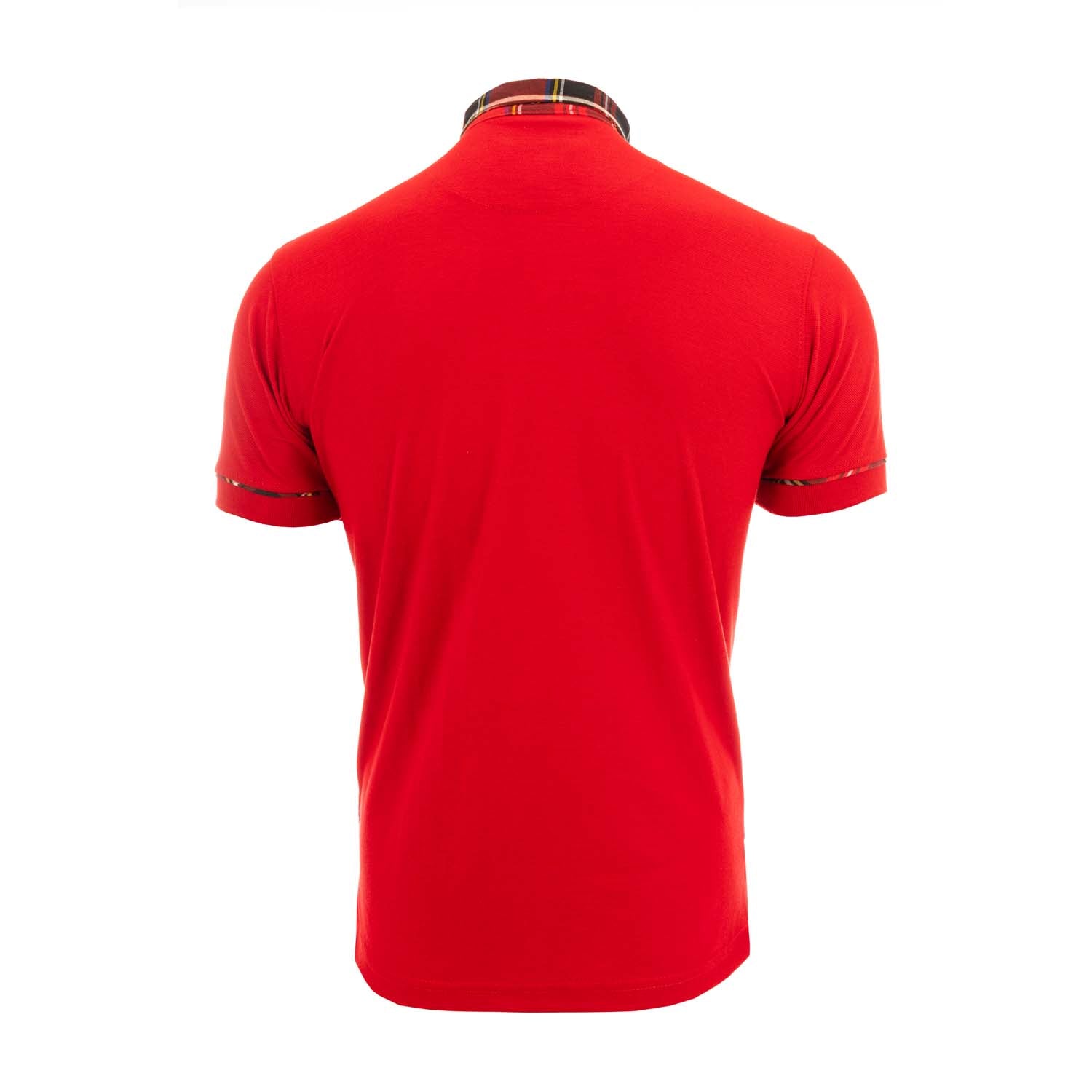Scotland Tartan Football Polo Shirt Red/Royal Stewart