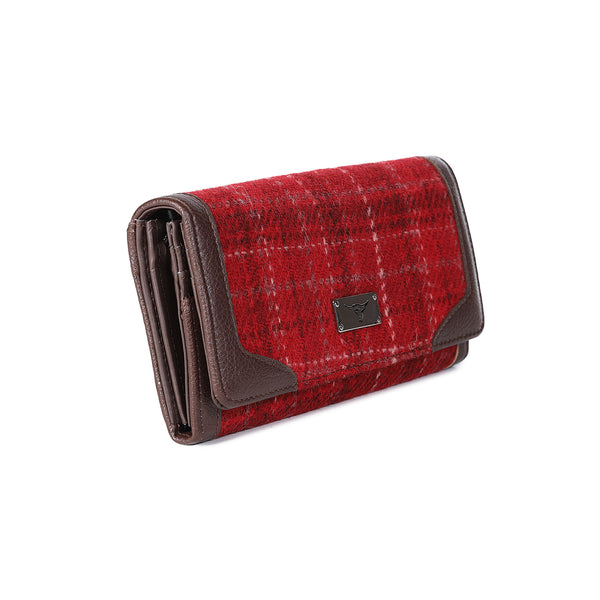Harris Tweed Purse - Bute Red Check