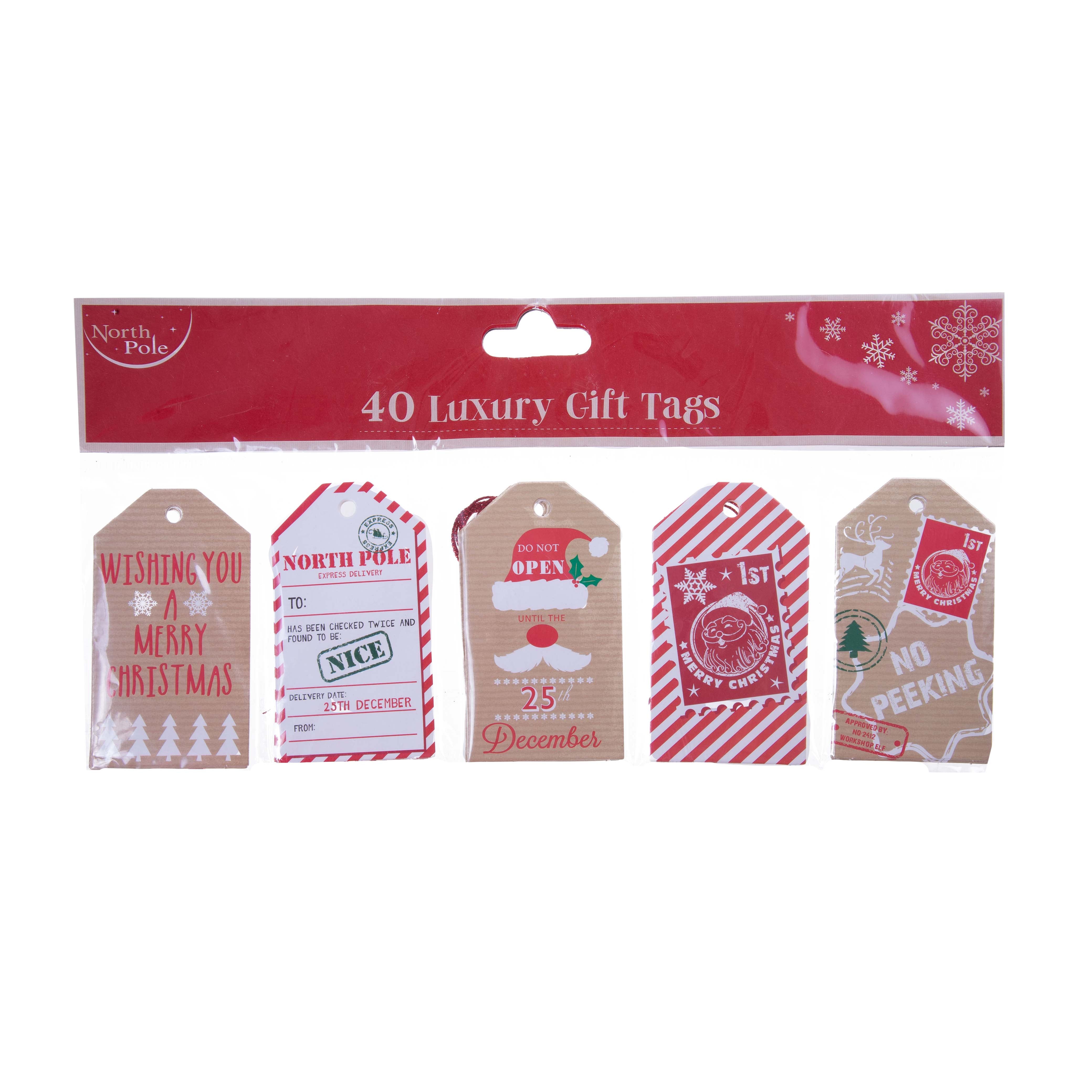 40 Die Cut Tags Contemp
