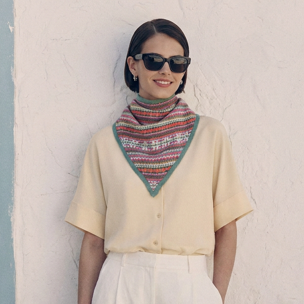 Women’s Lambswool Fair Isle Neck Scarf – Made in Scotland - STRATH
