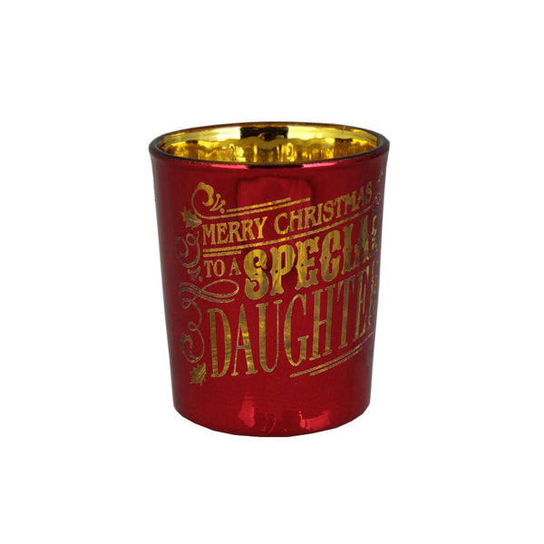 Xmas Metallics Candle Holder Special Daughter