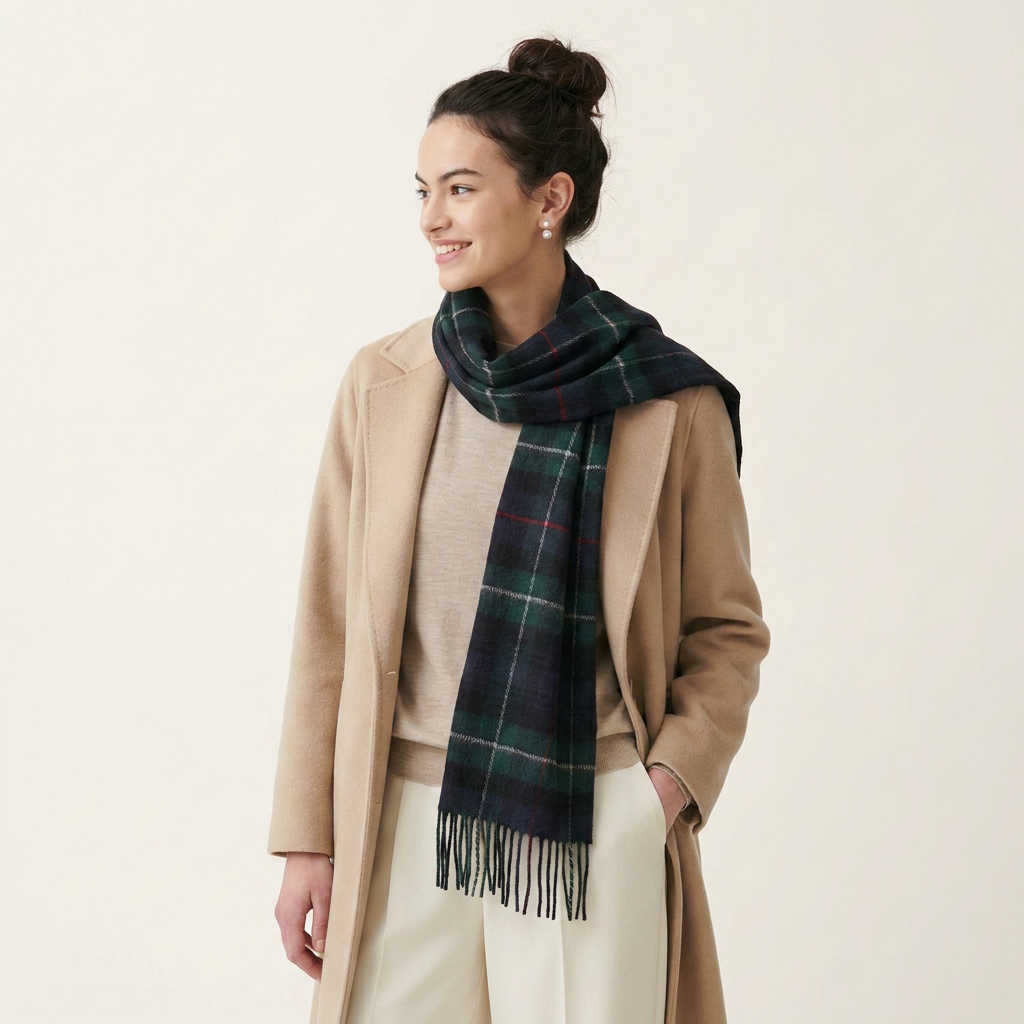 Tartan Weaving Mill 100% Pure Cashmere Scarf – Made in Scotland - MacKenzie