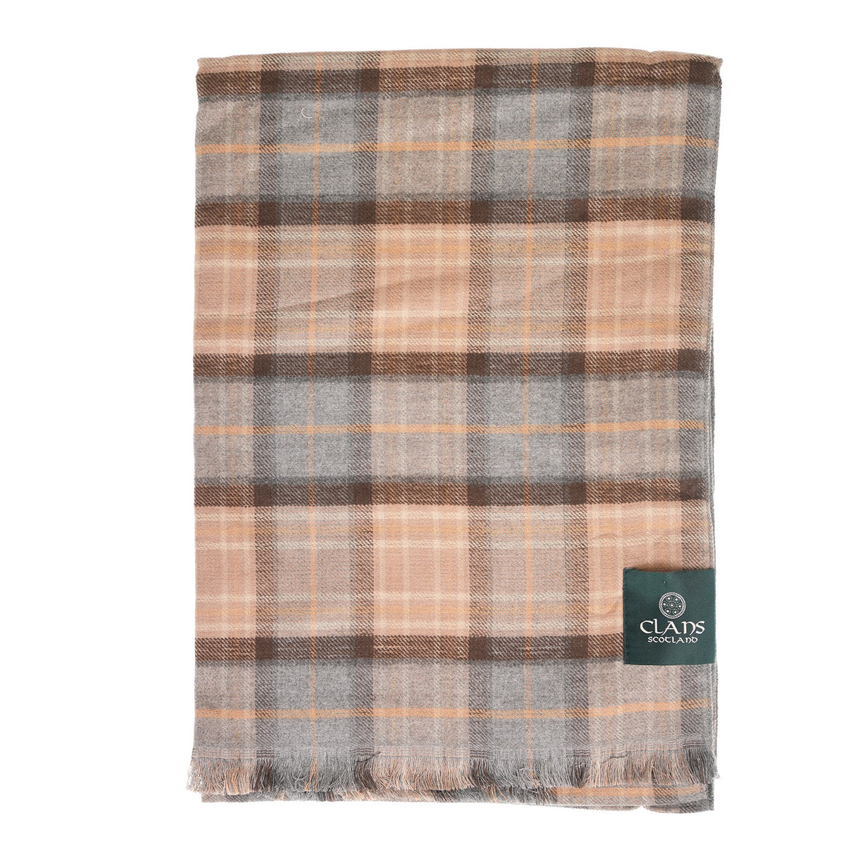The Highland Wrap: Reversible Ultra-Soft Tartan Stole - Mackellar Natural