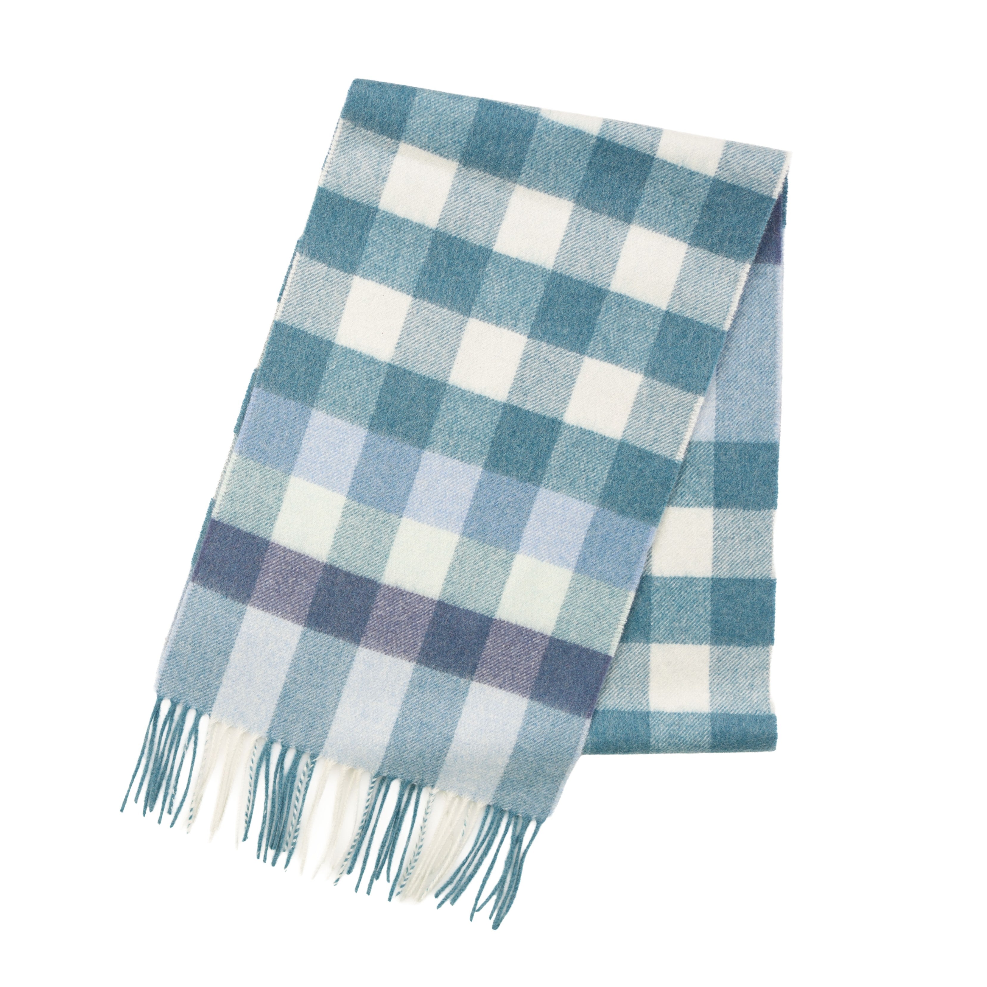 Edinburgh Cashmere Premium Lightweight Scarf - Ultra-Soft Luxury Wrap - PACIFIC WHITE