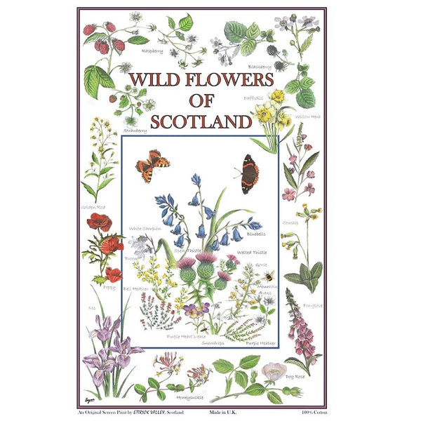 Wild Flowers Of Scotland Tea Towel