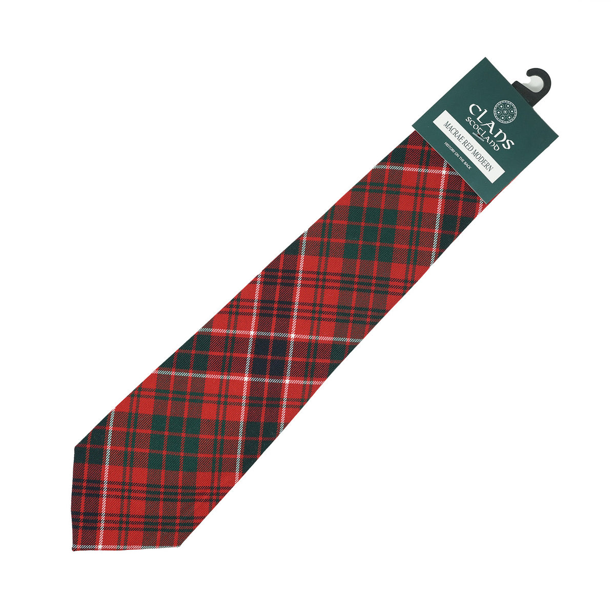 Traditional Scottish Clan Tartan Tie – Traditional Plaid Necktie - MACRAE RED