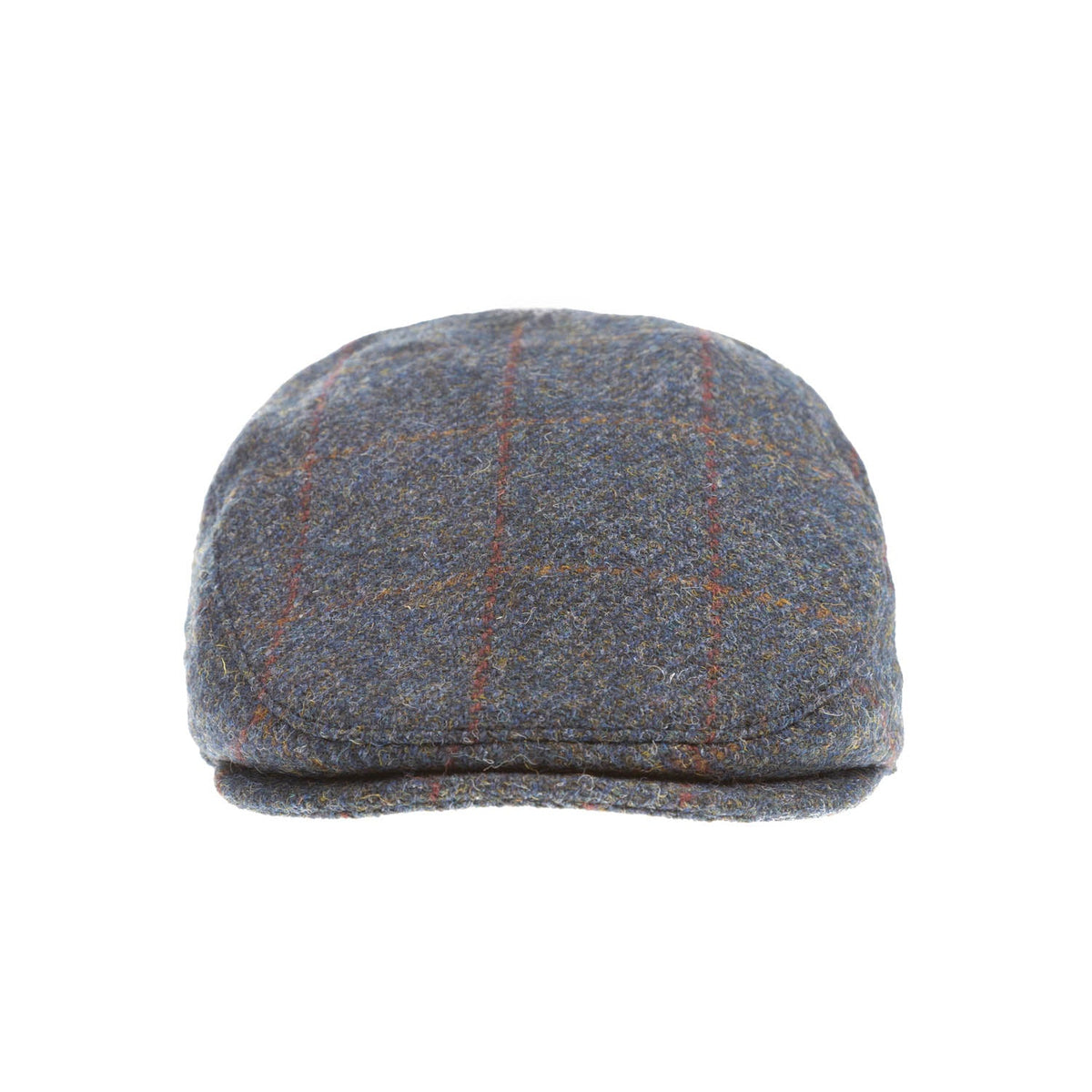 Heddle & Reed Harris Tweed® Wool Flat Cap Blue Multi-Tone