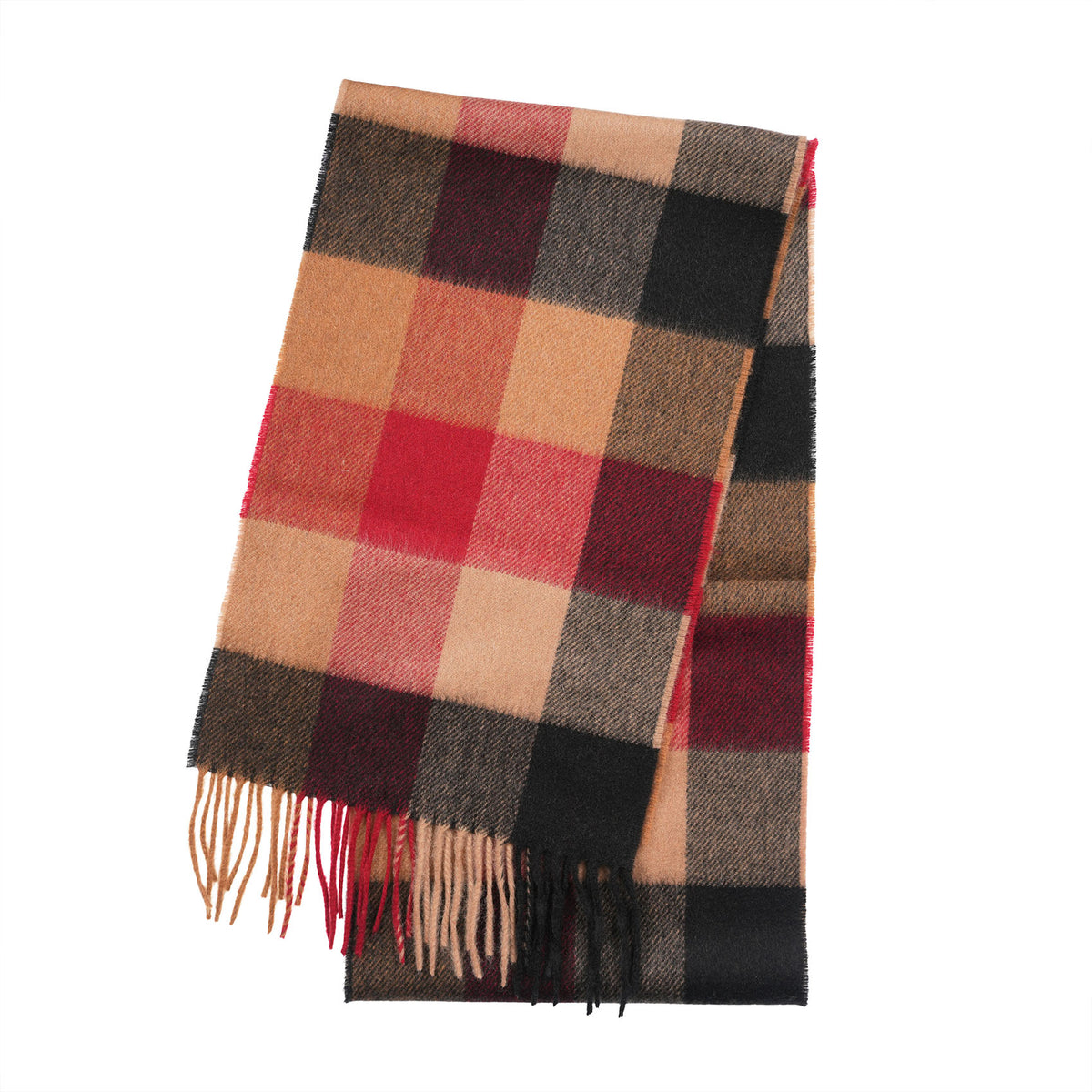 Tartan Weaving Mill 100% Pure Cashmere Scarf – Made in Scotland - Vicuna Block