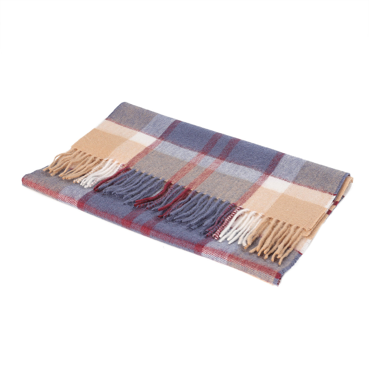 Heritage of Scotland 100% Lambswool Wide Scarf Soft Unisex Winter Wrap - Tartan & Check Designs - BANNOCKBANE NAVY