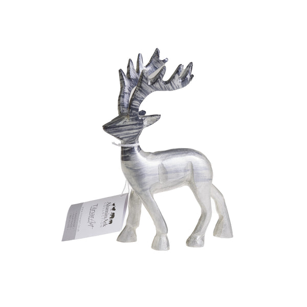 Brushed Silver Stag Xl 16 Cm