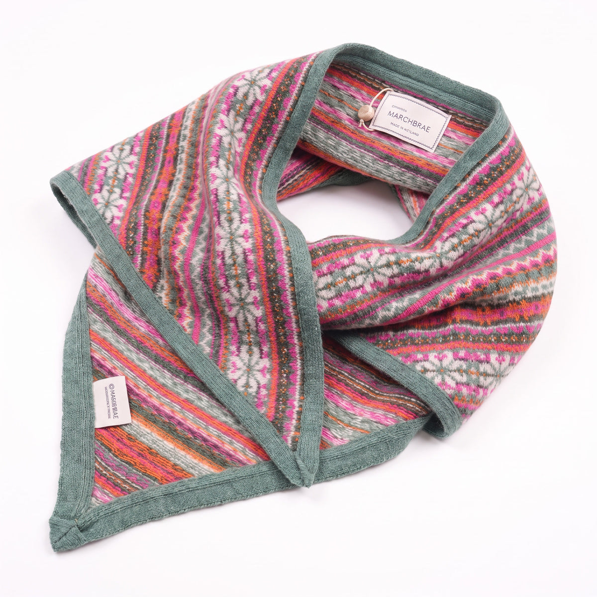 Women’s Lambswool Fair Isle Neck Scarf – Made in Scotland - STRATH
