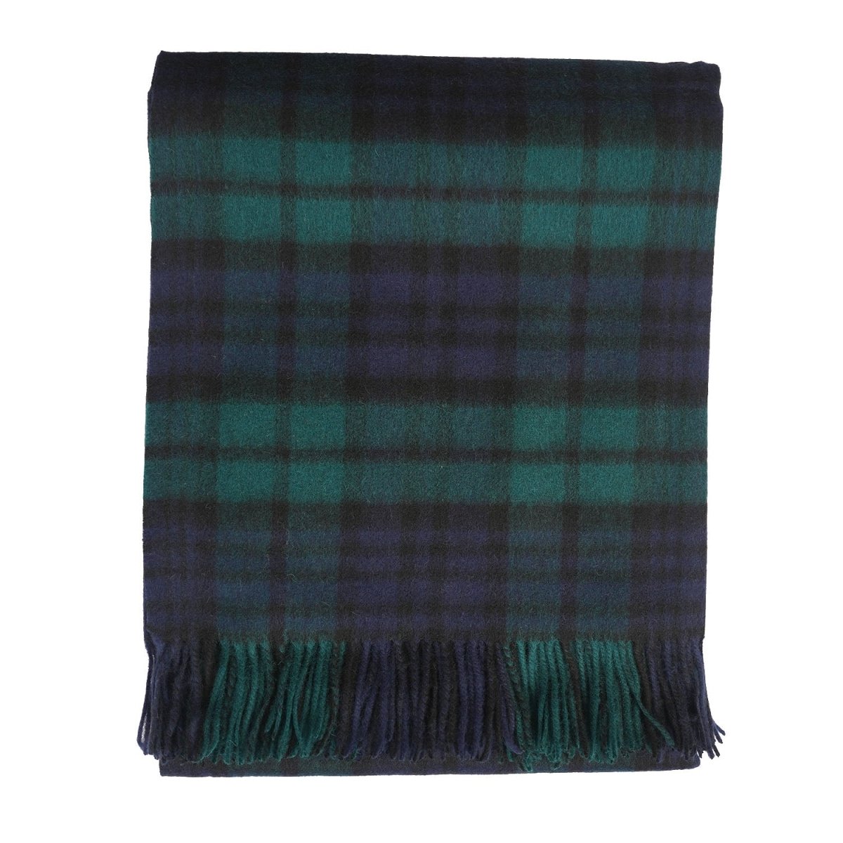 100% Pure Lambswool Blanket Throw – Luxury Soft Warm Wool Blanket - Home Décor - BLACK WATCH
