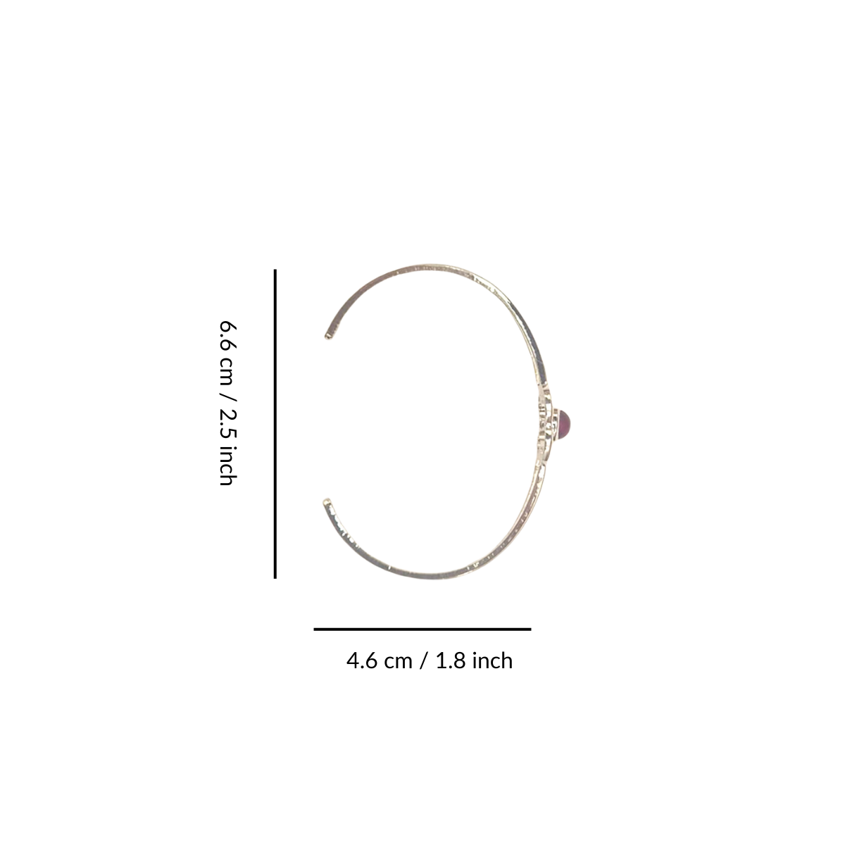 Art Pewter Birthstone Bangle - Silver Plated Pewter - Made in Scotland - June (Light Amethyst)