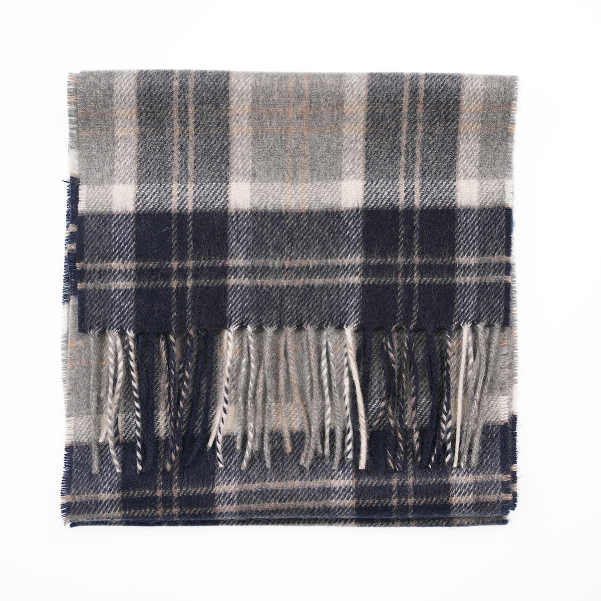 Tartan Weaving Mill 100% Pure Cashmere Scarf – Made in Scotland - Bannockbane Silver