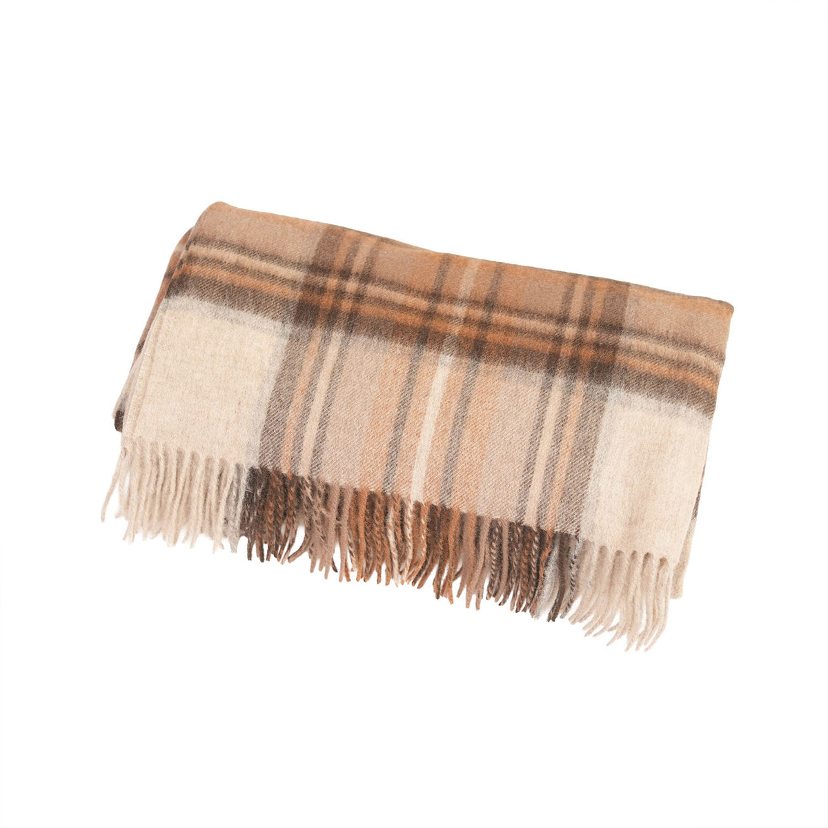 100% Pure Lambswool Blanket Throw – Luxury Soft Warm Wool Blanket - Home Décor - Stewart Natural Dress