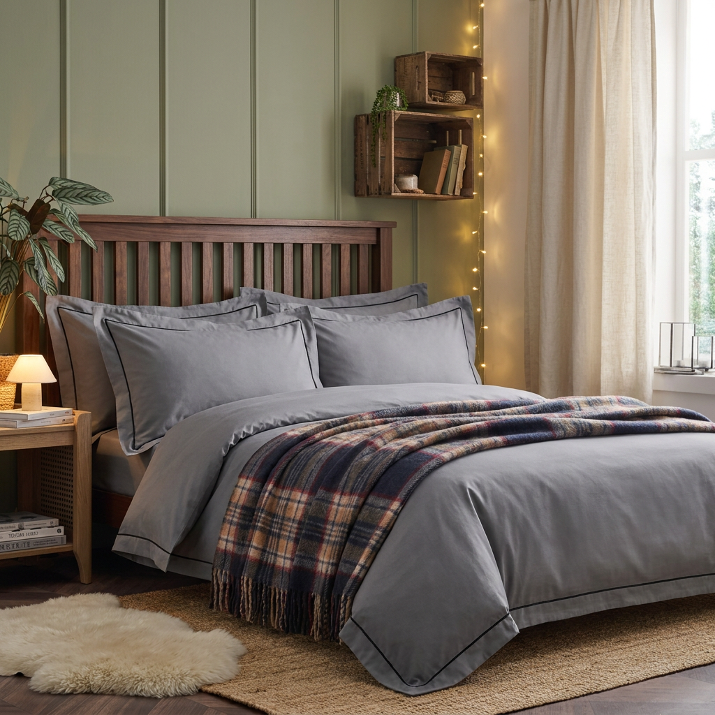 Scottish Tartan Wool-Blend Blanket Throw – Highland Comfort - Highland Wool Blend Tartan Blanket Throw - STEWART NAVY
