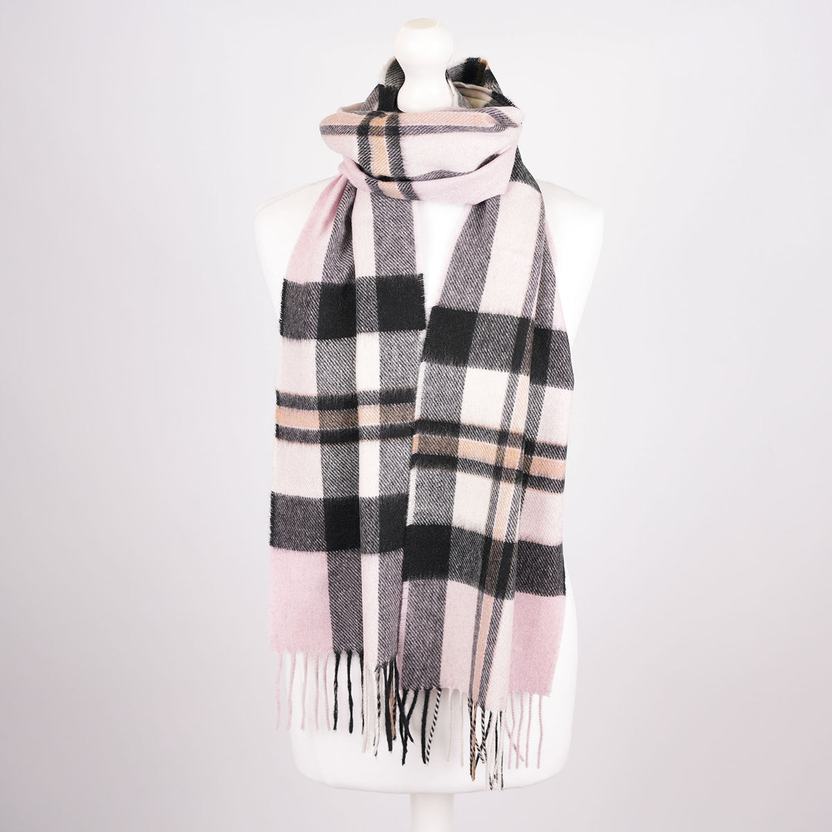 Tartan Weaving Mill 100% Pure Cashmere Scarf – Made in Scotland - AMPLIFIED THOMSON PINK
