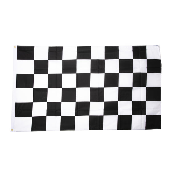 5X3 Flag Black & White Chequered