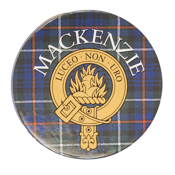 Clan/Family Name Round Cork Coaster Mackenzie