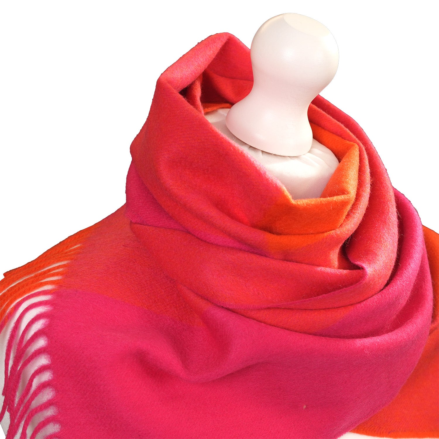 Edinburgh Cashmere Scarf Oakwell Pink Orange