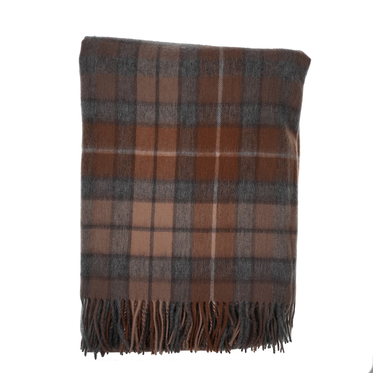 Edinburgh Lambswool Long Tartan Cape Buchanan Natural