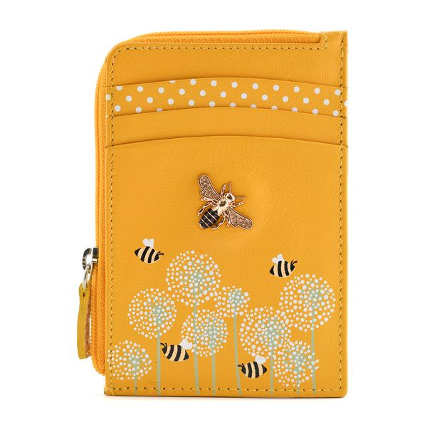Moonflower Card And Coin Bee Purse Yellow