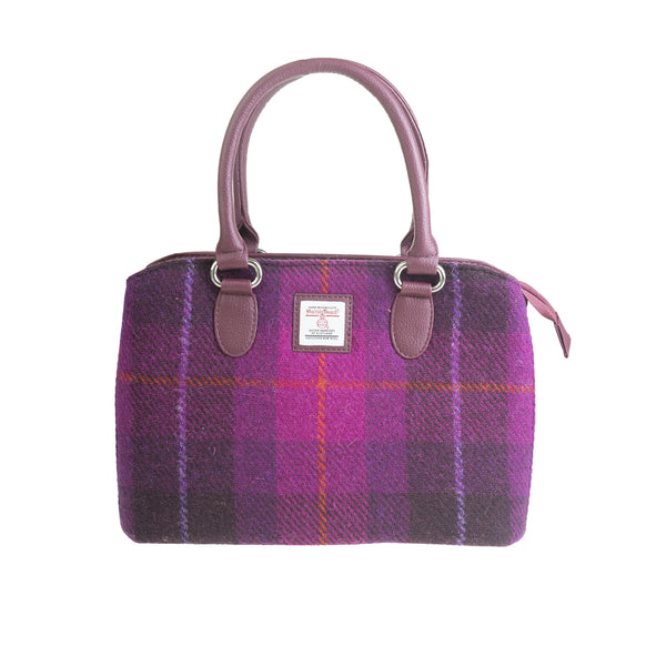 Top Handle Bag - Purple Check