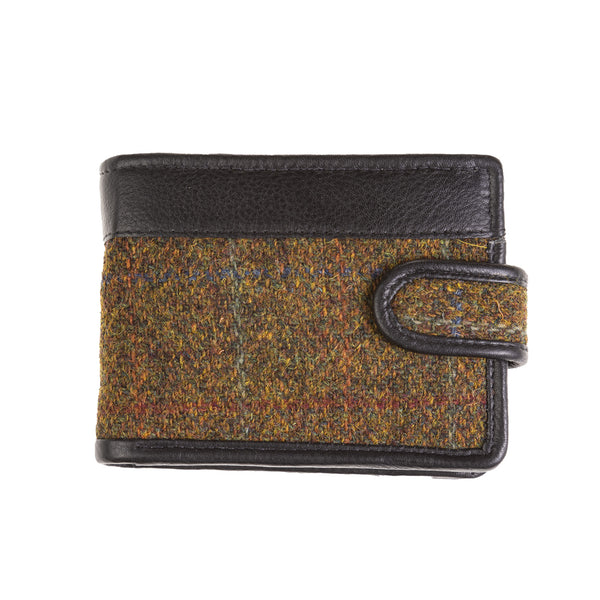 Mens Ht Leather Wallet With Loop Closer Autumn Brown Check / Black