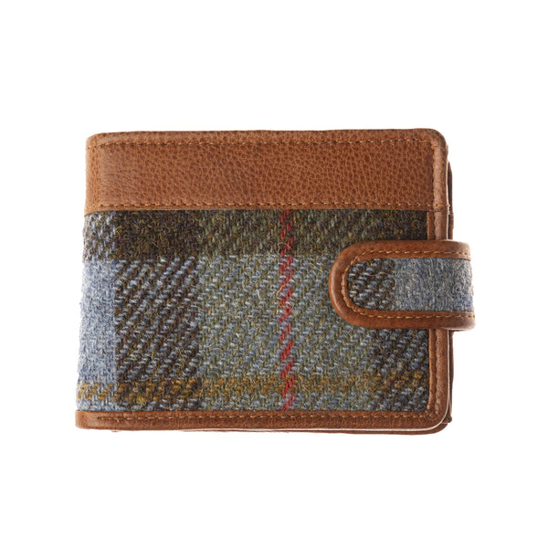 Mens Ht Leather Wallet With Loop Closer Lovat Check / Tan