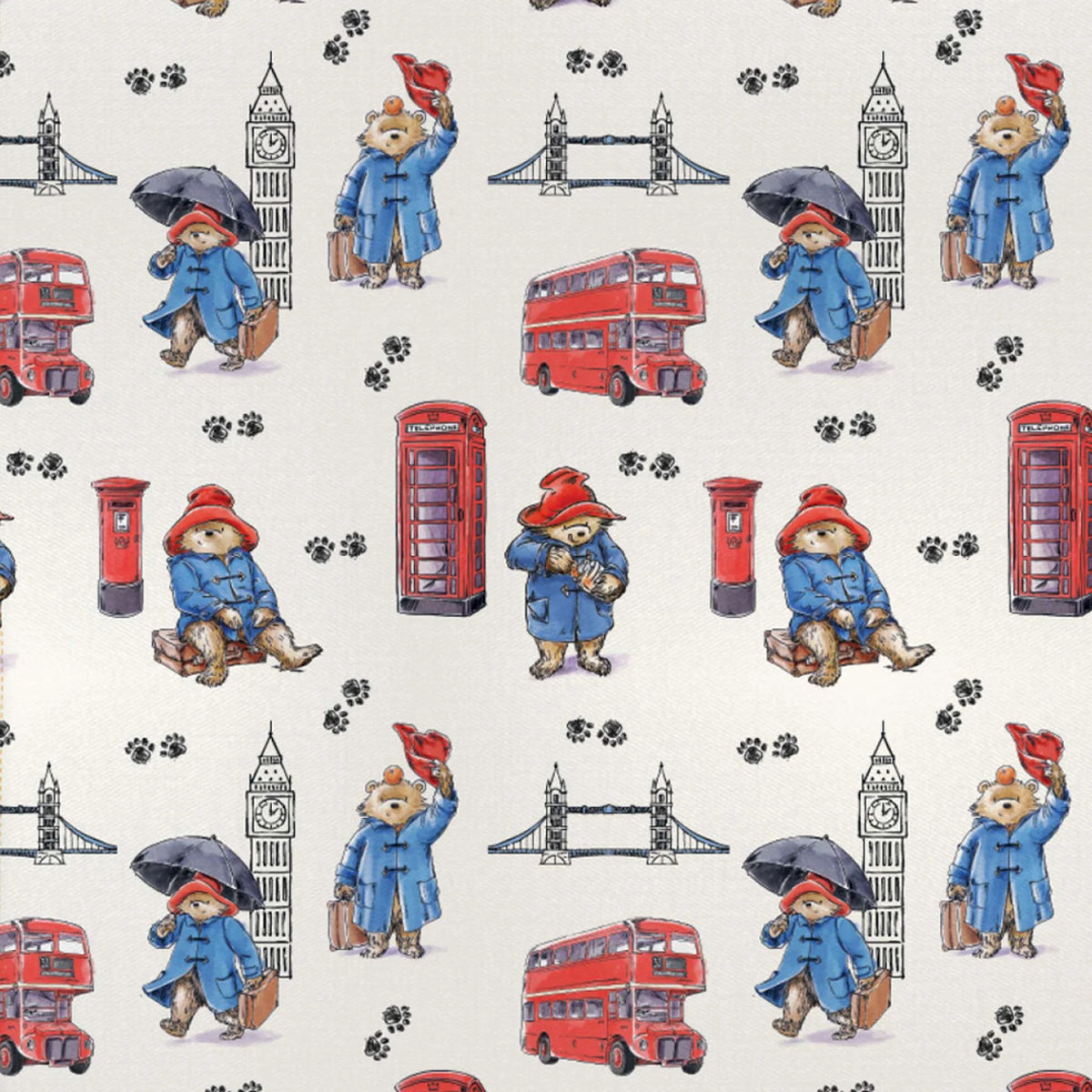 Paddington Bear London Recycled Cotton Tea Towel – 65 × 45cm