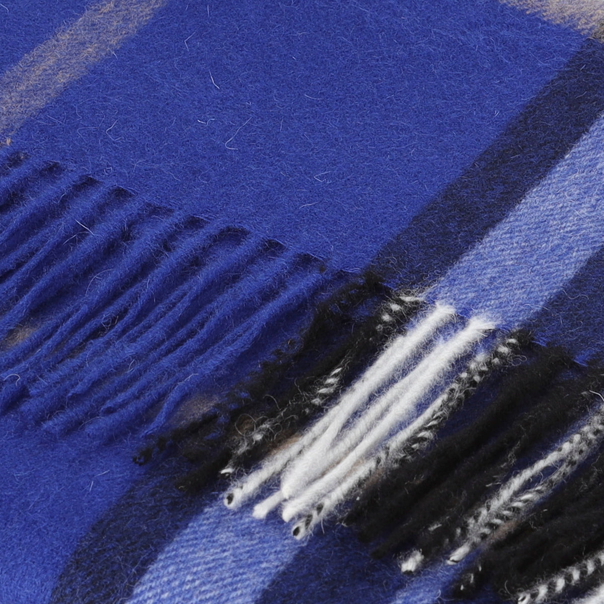 Heritage of Scotland 100% Lambswool Wide Scarf Soft Unisex Winter Wrap - Tartan & Check Designs - ENLARGED OFF CTR SCOTTY THOM ULTRAMARINE