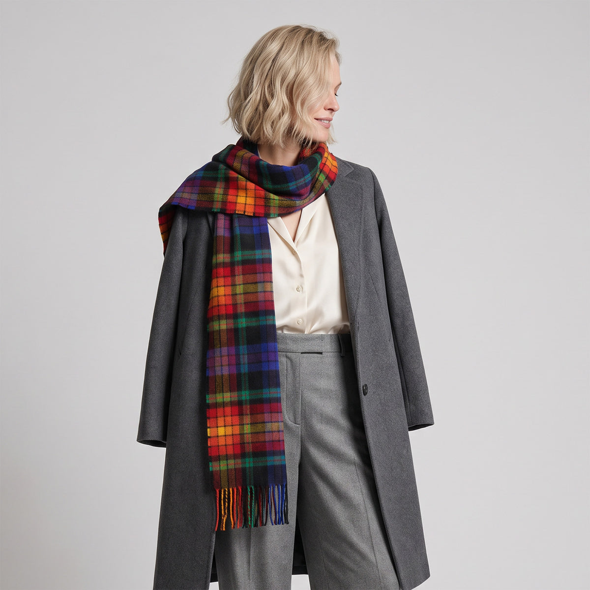 Tartan Weaving Mill 100% Pure Cashmere Scarf – Made in Scotland - LGBT