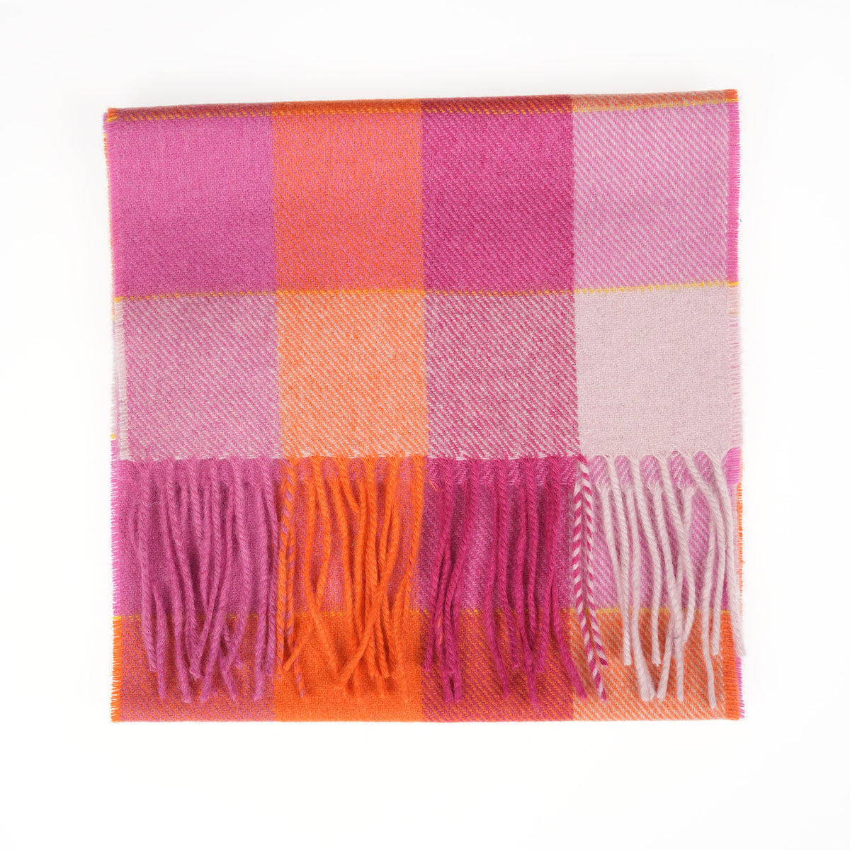 Tartan Weaving Mill 100% Pure Cashmere Scarf – Made in Scotland - SUMMER BLOCK SCARF