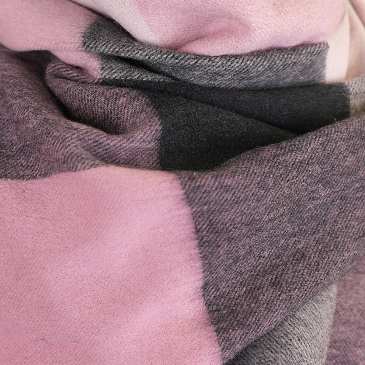 Heritage of Scotland 100% Lambswool Wide Scarf Soft Unisex Winter Wrap - Tartan & Check Designs - 3 SQUARE PINK