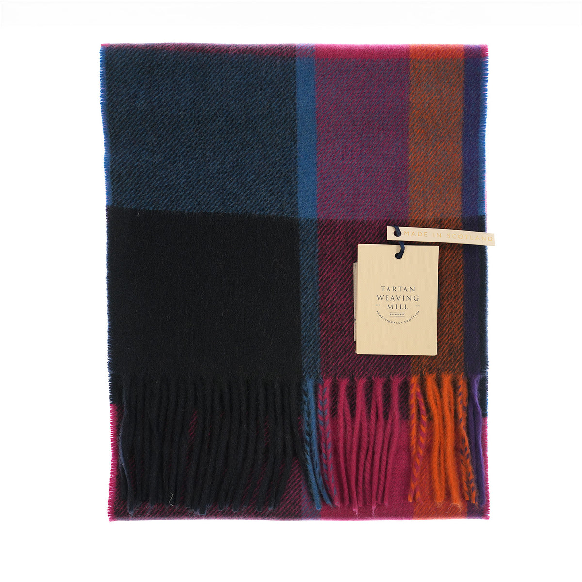 Tartan Weaving Mill 100% Pure Cashmere Scarf – Made in Scotland - KIRKSTALL CHECK BELLWETHER