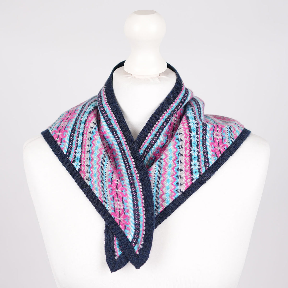 Women’s Lambswool Fair Isle Neck Scarf – Made in Scotland - COSMOS