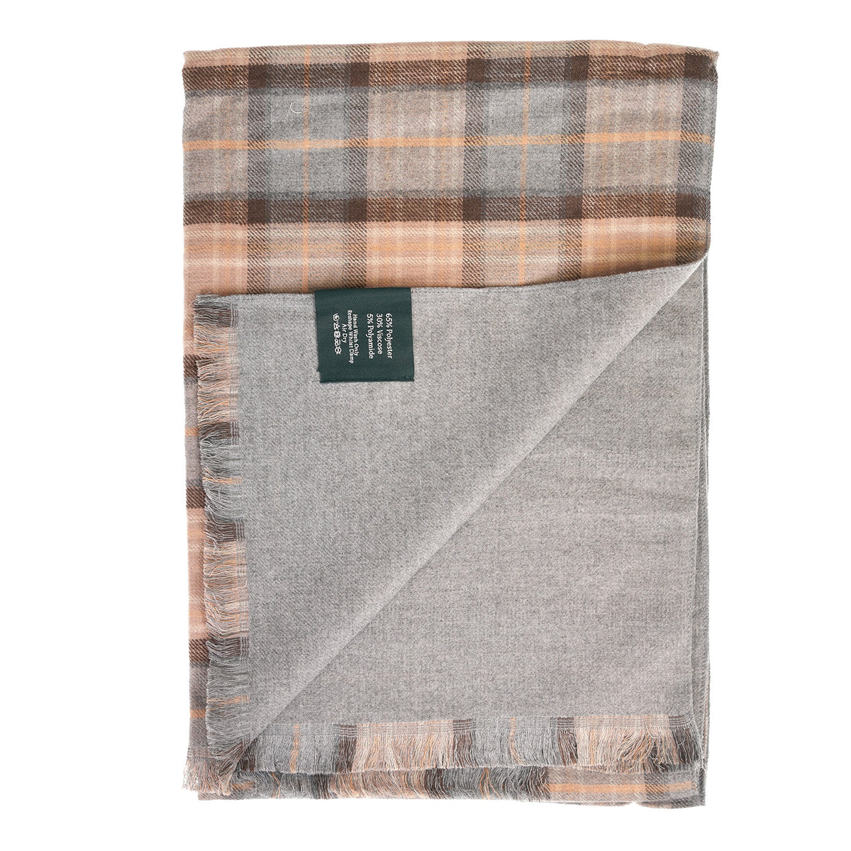 The Highland Wrap: Reversible Ultra-Soft Tartan Stole - Mackellar Natural