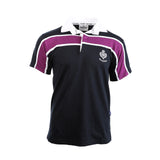 Gents S/S Purple Stripe Rugby Shirt