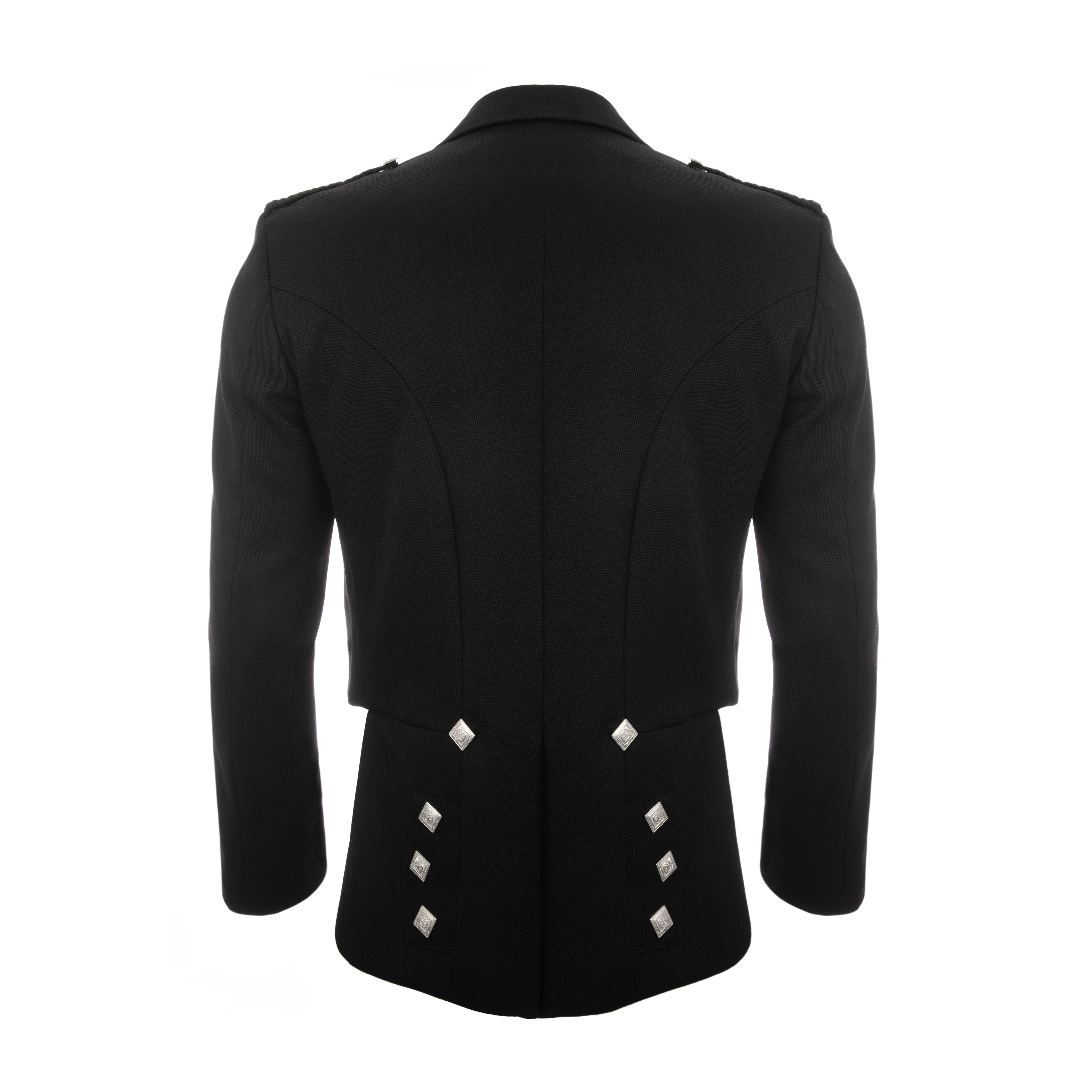 Men's Prince Charlie Jacket W. Waistcoat Black