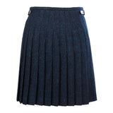 Harris Tweed Ladies Bronwyn Wool Skirt Blue Herringbone